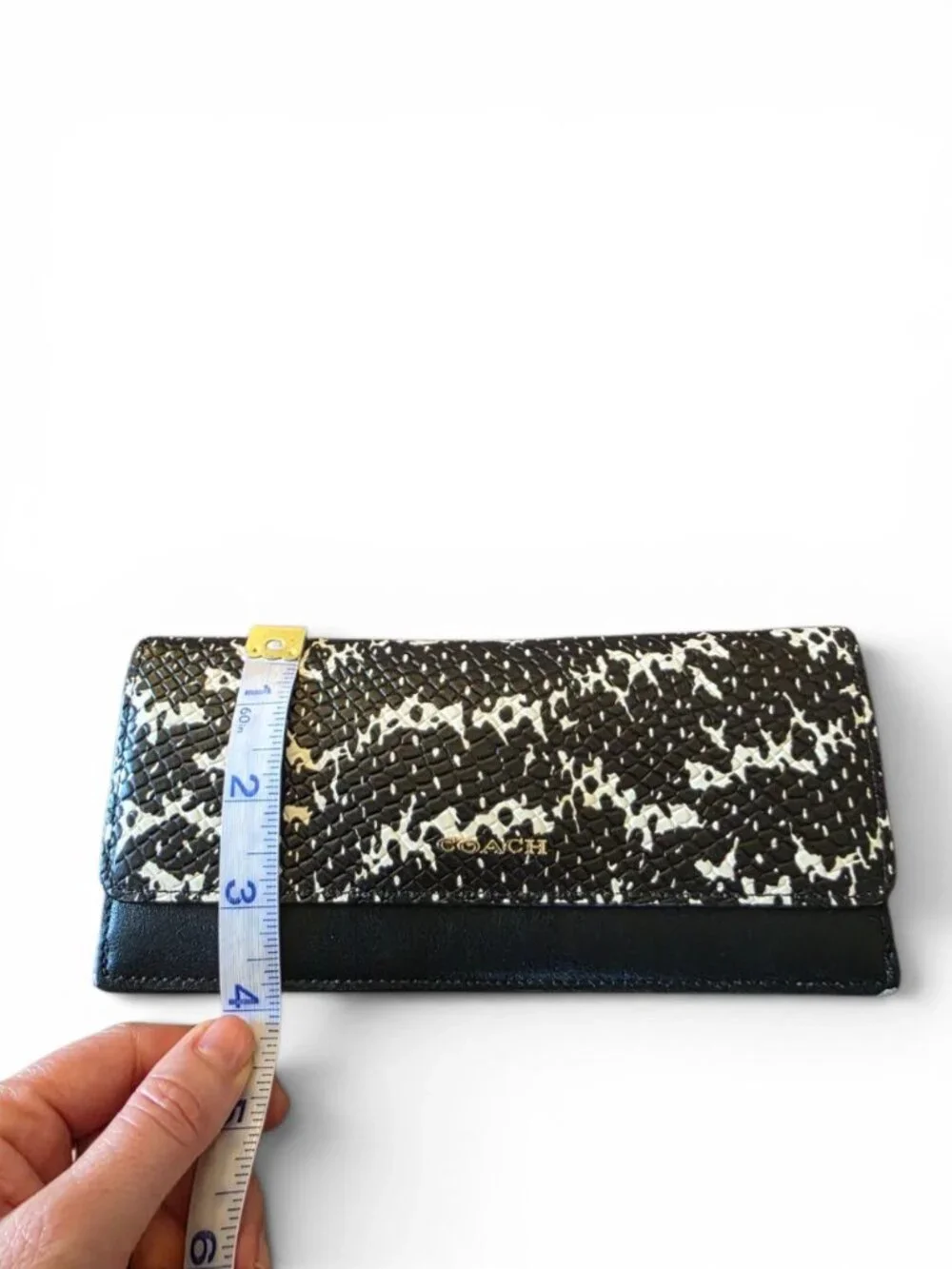 NWT Coach Bleecker Cooper Satchel Wallet Set Two Tone Python Leather 27984 BLK